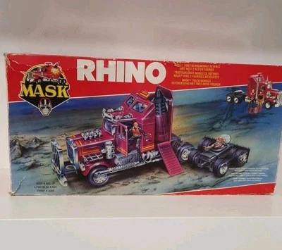 M.A.S.K  RHINO Matt Trakker & Bruce Sato  BOXED Vintage MASK Kenner 80s - Immagine 1 di 4
