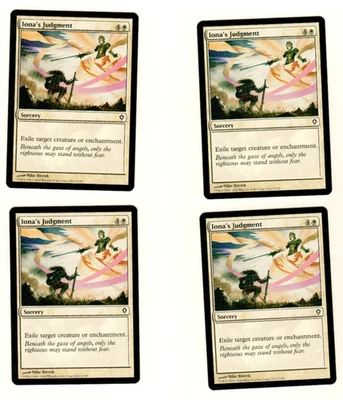 Set Of 4 Iona’s Judgement Worldwake 8/145 Common Magic the Gathering Card - Image 1 of 4