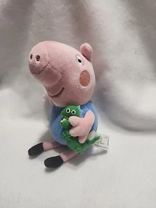 Peluche Ty Peppa Pig Princess & George Beanie bambino 8" - Foto 1 di 4