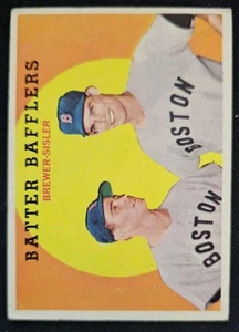 1959 Topps #346 Tom Brewer Dave Sisler Boston Red Sox Batter Bafflers - Picture 1 of 2