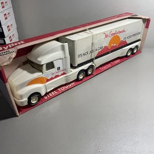 Vintage NYLINT MR GOODWRENCH Tractor Trailer 9020-Z Made of Steel New in Box USA - Picture 1 of 3