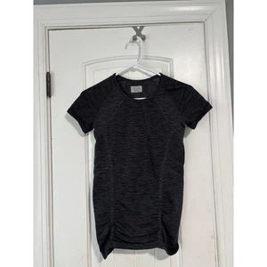 Camiseta Athleta Fastest Track M Mujer Manga Corta Acanalada Pullover Negra - Imagen 1 de 3