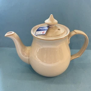 New Denby Cream Linen Tea Pot 2 Pint/ 1 Litre Excellent condition. Label - Picture 1 of 6