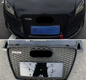 Parrilla de malla para parachoques delantero negra 2008 2009-2014 para AUDI TT TTRS 8J - Imagen 1 de 6