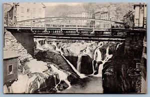 Springfield, Vermont Black River Falls und Bridge Postkarte - Bild 1 von 2
