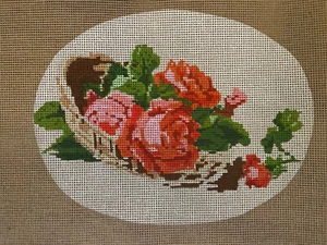 Needlepoint Tapestry Gobelin Temeljkovic Red Roses 10x12 Inch - Picture 1 of 1