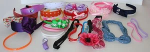 LOT OF 28 HEADBANDS Girls New to Good condition Assorted colors, fabrics, patter - Picture 1 of 5