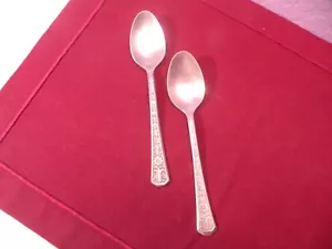 Set of 2 Interpur FLORENZ 8 Petal Teaspoons Stainless 6 1/4" - Picture 1 of 5