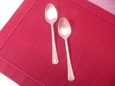 Set of 2 Interpur FLORENZ 8 Petal Teaspoons Stainless 6 1/4" - Image 1 of 4