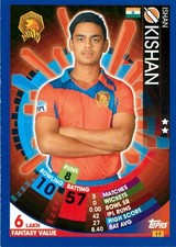 ✺New✺ 2017 2018 GUJARAT LIONS IPL Cricket Card ISHAN KISHAN Topps Attax