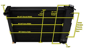 KR 3 Row Black Finish Radiator for 1967-1969 Chevrolet Camaro Small Block - Foto 1 di 7