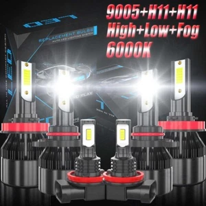 For GMC Terrain 2010-2015 - 6x Combo LED Headlight Hi/Lo Beam + Fog Light Bulbs - Picture 1 of 22