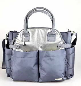 SKIP HOP 'Chelsea Downtown' Blue Polyester Diaper Satchel - Picture 1 of 5