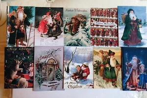 Viktorianische traditionelle Handarbeit! 10 Stück Weihnachtskarten Vintage Illustration - Bild 1 von 10