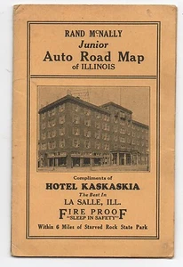 1920er Rand McNally Pocket Auto Karte Karte von Illinois - Bild 1 von 2