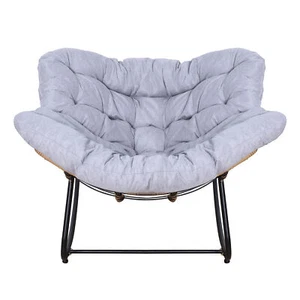 Outdoor Rattan Rocking Chair Patio Chair with Oversized Cushion For Lying Down - Picture 1 of 13
