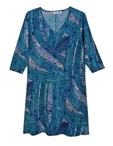 Attitudes by Renee, QVC, Geometric Print Pullover Dress with Stretch, size 1X - Picture 1 of 5