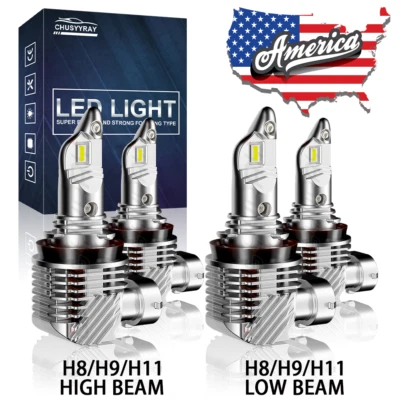 For Volvo XC60 2010-2018 4PC LED Headlights High Low Beam Bulbs Combo - Изображение 1 из 4