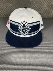 New Era Vancouver Whitecaps White/ Blue Fitted Hat 7 3/8 1979 Champions - Picture 1 of 6