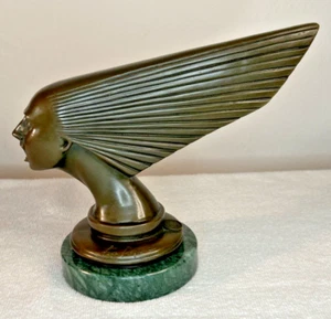 Scultura Mascotte Auto Art Decò Bronzo Citroen Victoire Base Marmo, Garanti Parigi - Foto 1 di 7