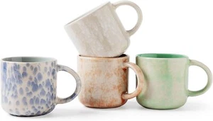 MONITO 12 OZ Coffee Mugs Set of 4, Large Ceramic Coffee Mugs,Modern Coffee Mugs - Picture 1 of 7