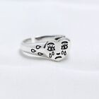 Cute Adjustable Ring Silver Stainless Steel Retro Antique Goth Punk Pagan Unisex