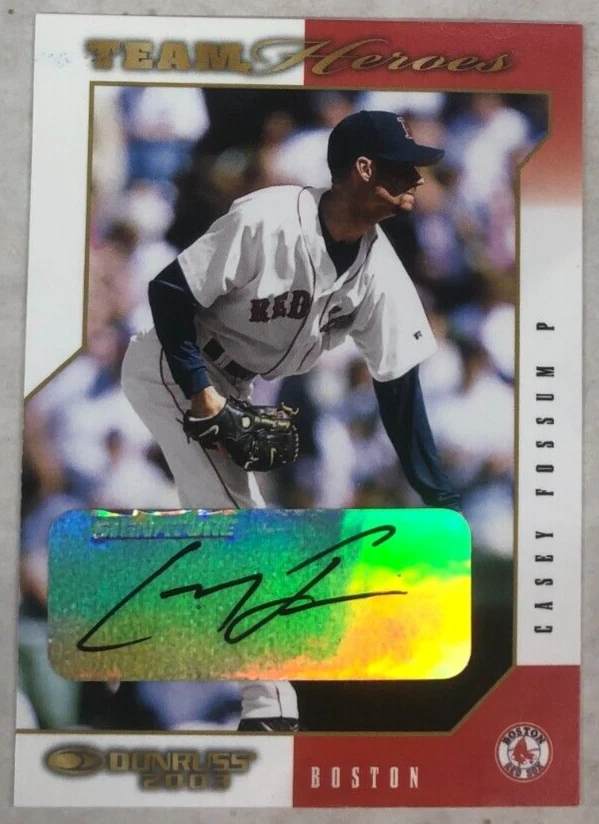 2003 Donruss Team Heroes Auto Casey Fossum #77 Autographed Card - Image 1 of 1