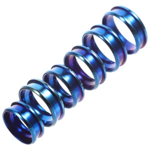 6 Stück Deko Ringe Edelstahl Rohling zur Schmuckherstellung gerillter Finger - Bild 1 von 12