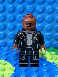 lego marvel super heroes minifigures Nick Fury Sh0585b - Picture 1 of 2