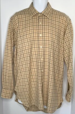 Camisa Charles Tyrwhitt Abotonada Talla Grande L 16/34 en Beige Cuadros 41/86 cm Foto 1 de 4