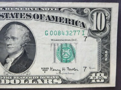 $10 1950 e federal reserve note  22-036 - Image 1 of 3