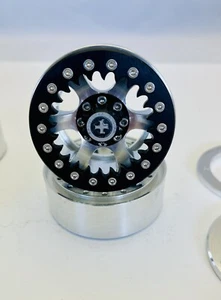 MOTOWORX RACING 1.9 HD 6 Hole Wheel - BLACK SHARKBITE RINGS - Picture 1 of 5
