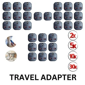Adaptador de viaje Reino Unido a UE 2/5/10/30x enchufe para Francia Alemania Polonia Portugal España - Imagen 1 de 9