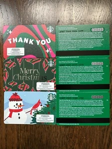 Canada Series STARBUCKS 2023 Holiday Cards (3) "BLACK MAG STRIPS" New No Value - Picture 1 of 1