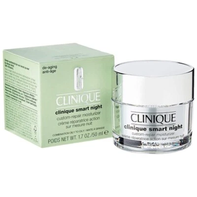 Crema hidratante Clinique Smart Night personalizada reparación 1,7 oz/50 ml combinación grasa 3/4 Foto 1 de 3