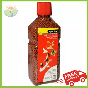 Aqua One Aquarium Fish Colour Enhancer Pellet Food 3mm 580g Bottle - Picture 1 of 1