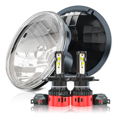 Kit de faróis de LED Hi/Lo Beam H6024 para Freightliner Coronado FLD112 par 7 polegadas - Imagem 1 de 4