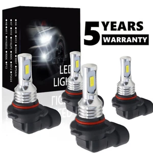 9005 9006 LED Headlights Kit Combo Bulbs 8000K High Low Beam Super White Bright - Picture 1 of 12