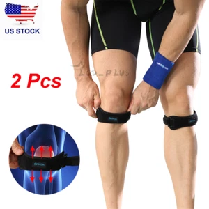 KNIEBANDAGE STÜTZE PATELLA STABILISATOR GURT ARTHRITIS LAUFEN SEHNE SCHMERZLINDERUNG - Bild 1 von 9