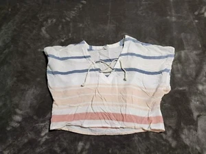 Camiseta corta Rip Curl Hawaii manga corta talla M cuello medio corbata usada en excelente estado - Imagen 1 de 8