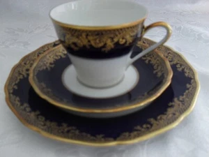 Kaffeetasse Teller Hutschenreuther Madeleine Kobalt Cobalt - Bild 1 von 2