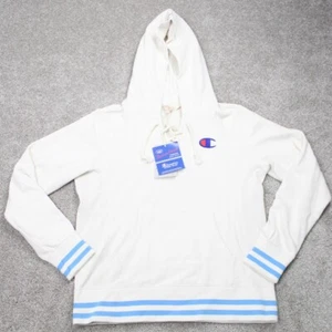 Champion Reverse Weave Hoodie NWT Women Large Gray Cotton L/S Hooded Sweatshirt - Picture 1 of 14