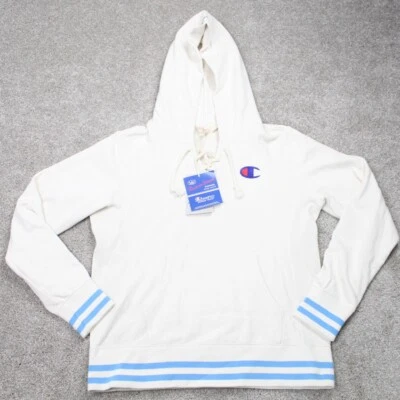 Champion Sudadera con Capucha Tejido Inverso Nueva con Etiquetas Mujer Grande Gris Algodón L/S Sudadera con Capucha Foto 1 de 4