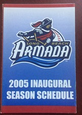 2005 Defunct WBL Long Beach Armada Baseball Schedule- Great Logo ⚾️‼️‼️