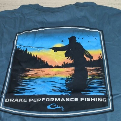 Drake performance fishing men's t-shirt size large new - Image 1 of 4