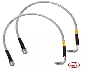 LÍNEAS DE FRENO TRENZADAS DELANTERAS GOLF MK4 AUDI SEAT SKODA A PORSCHE PINZA-HEL- BL01 - Imagen 1 de 2