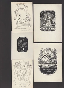 U36)Nr.33,EXLIBRIS,Bookplate,Emil Kotrba, Konvolut 5 Blätter - Picture 1 of 1
