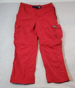 Abercrombie & Fitch Pants Men's Size XL Red Cargo Paratrooper Lined VTG Y2K 90s - Picture 1 of 15