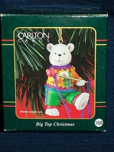 ORNAMENTO MAYOR de tambor Carlton Cards Big Top oso de Navidad con caja - Imagen 1 de 3