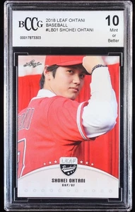 Rare 2018 Shohei Ohtani PRE-Rookie Leaf #LB01 (BCCG 10 Mint or Better) - Picture 1 of 2